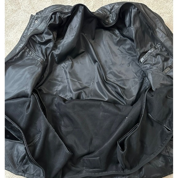 Excelled Mens Collection Black Genuine Leather Jacket Men's 2XL Pockets Flaps - Picture 6 of 10